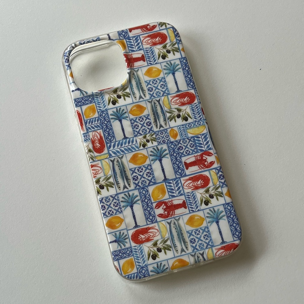 Colorful Patterned Phone Case🐚🦞🍋